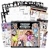 Fashion Angels Fashion Runway Design Portfolio Book, Includes 35 Sketch Sheets with 4 Stencil Pages & 150+ Stickers, Ideal for Kids Ages 8 & Up