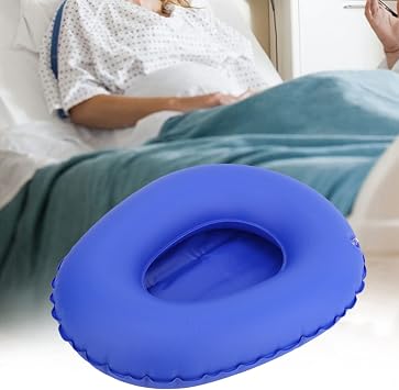 Portable Air Bedpan, Inflatable Cushions Potty for Home Hospital Elderly Bedridden, Washable Air Inflation Bed Pans for Females, Inflatable Stool Toilet Nursing Toilet