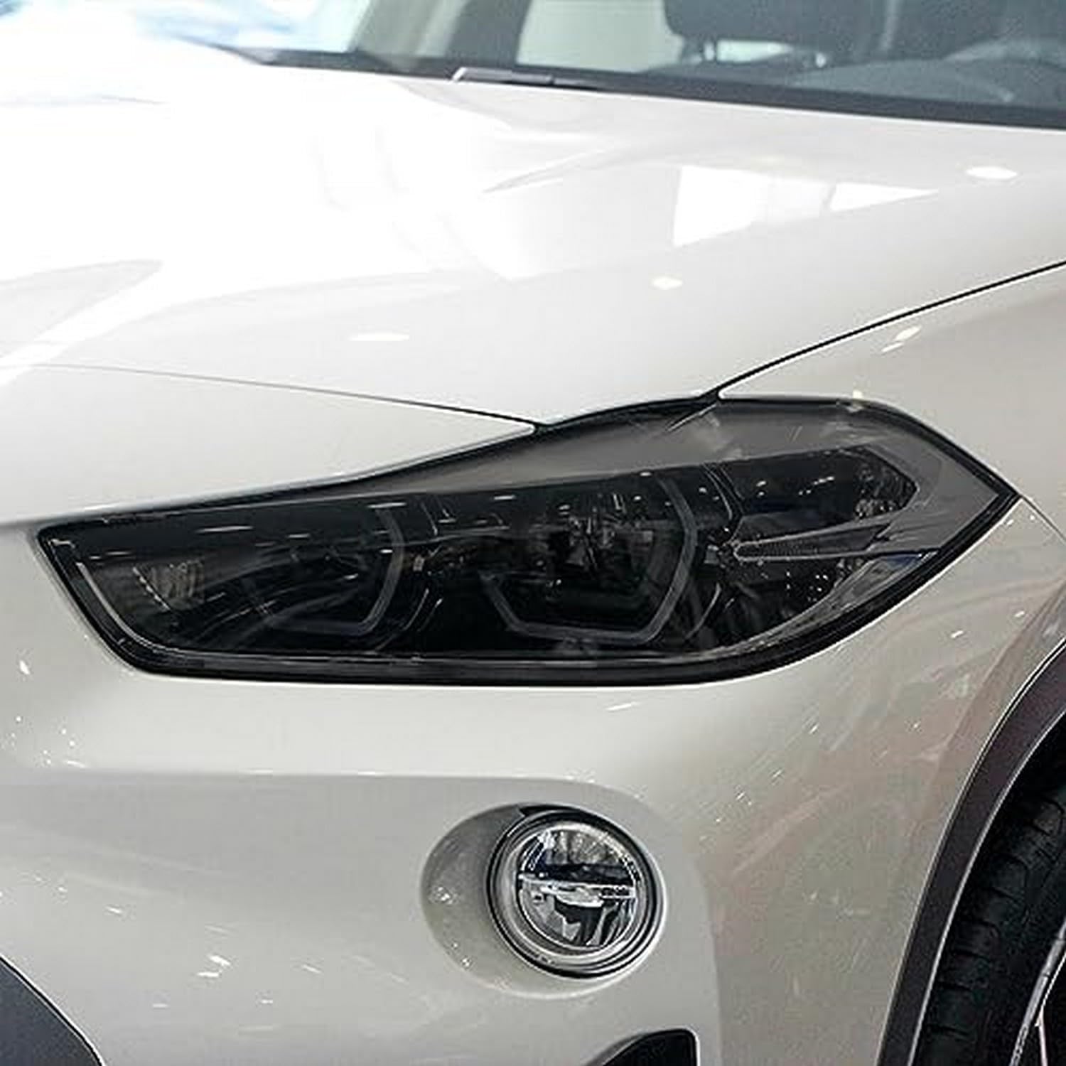 Película para faros de BMW X2 F39 tpu negro transparente