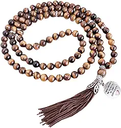 Japamala 108 contas em Pedras Naturais Olho de Tigre