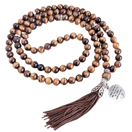 Japamala 108 contas em Pedras Naturais Olho de Tigre