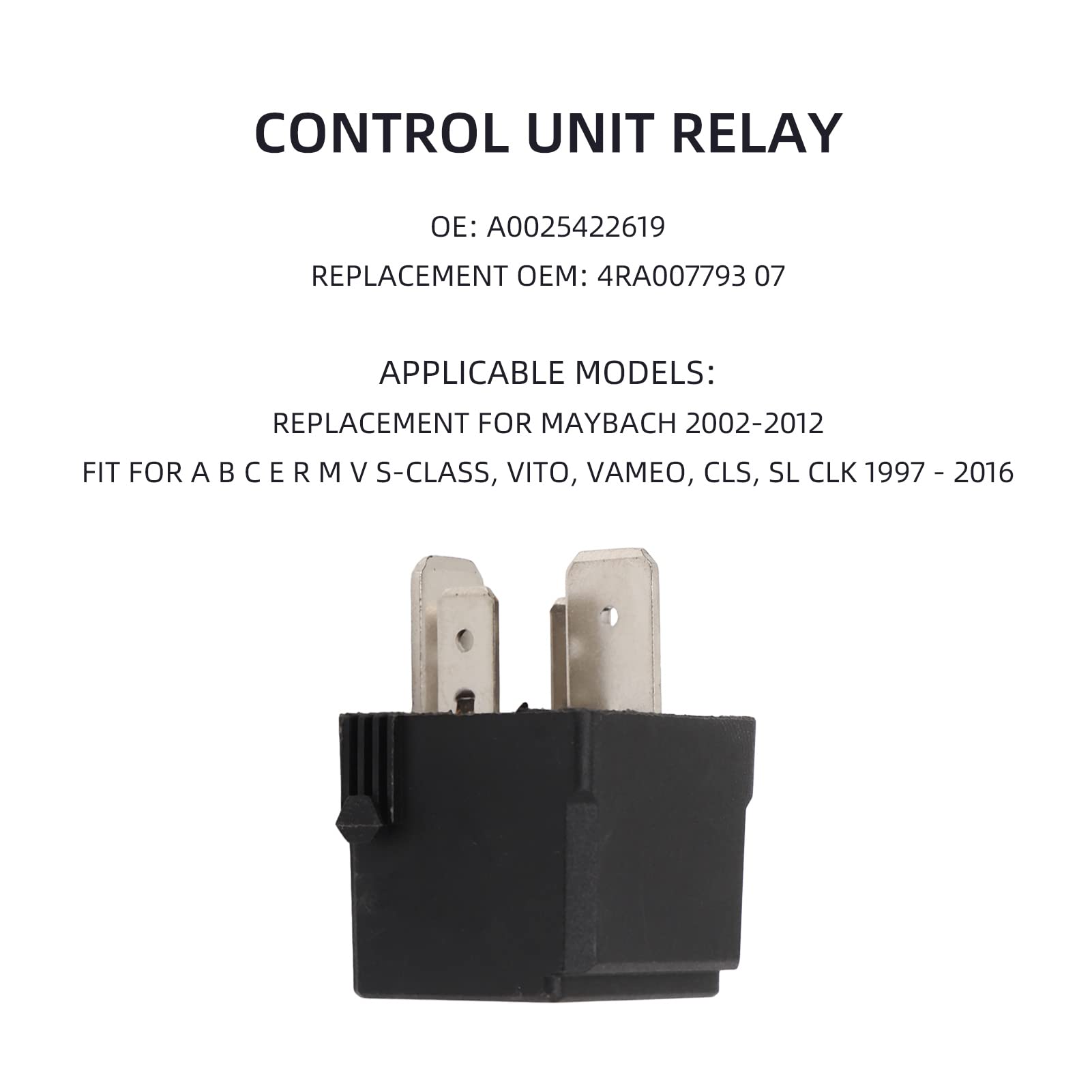 Relè di controllo unità motore A0025422619 Compatibile con A B C E R M V 1997 2016 Struttura compatta Prestazioni stabili Sostituzione diretta OEM 4RA007793 07 Per e