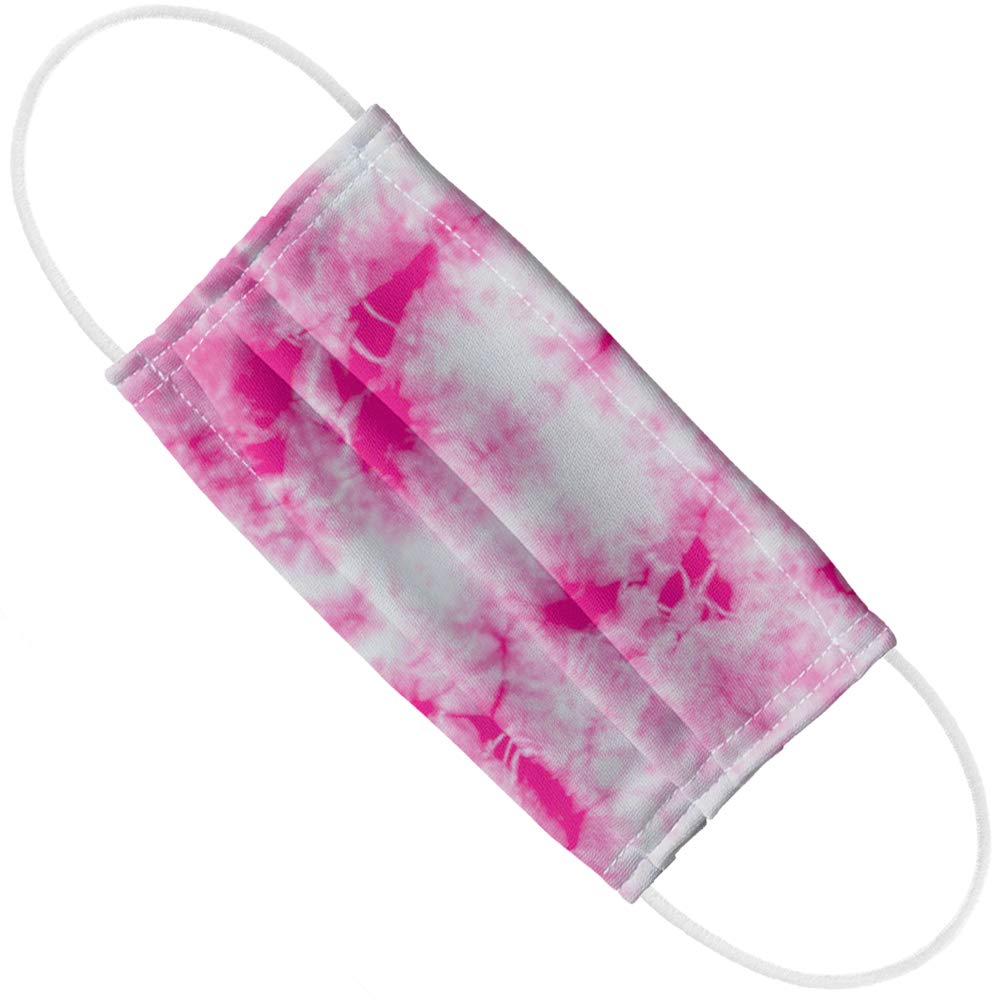 Pink Tie Dye Pattern 1-Ply Reusable Face Mask Covering with Adjustable Nose Wire, Unisex