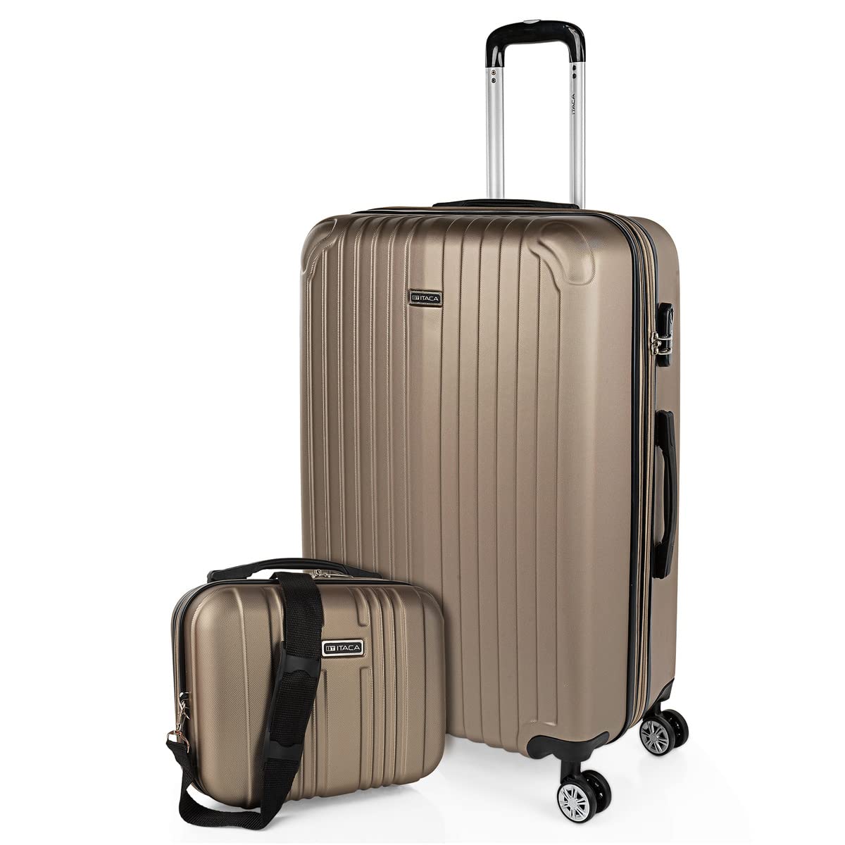 ITACA - Maletas Grandes De Viaje Rígidas Ligeras con 4 Doble Rueda 360° Maleta Grande 23 Kilos Alta Resistencia Extensible Maleta XL Duradera, Mandarina — view 24