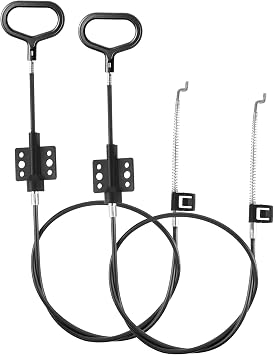 2 Pack Recliner Cable Replacement Sofa Recliner Parts, D-Ring Release Pull Handle for Couch Sofa Recliner Repair, Exposed Length 4.72 with S Tip