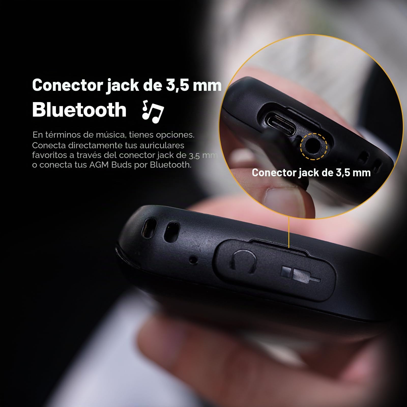 AGM M9 Teléfono Móvil Resistente 4G,Característica Móvil Simple Móviles | Móviles Impermeables a Pruebae Caídas ｜Botones Grandes ｜Letras Grandes｜Marcación Rápida｜3 Ranuras Tarjetas｜Radio FM