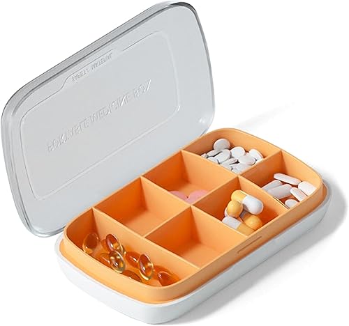 Miniatura 7 de Organizador de pastillas de viaje, 1 paquete, farmacia de bolsillo, 7 compartimentos, organizador de píldoras diario, pastillero portátil, caja