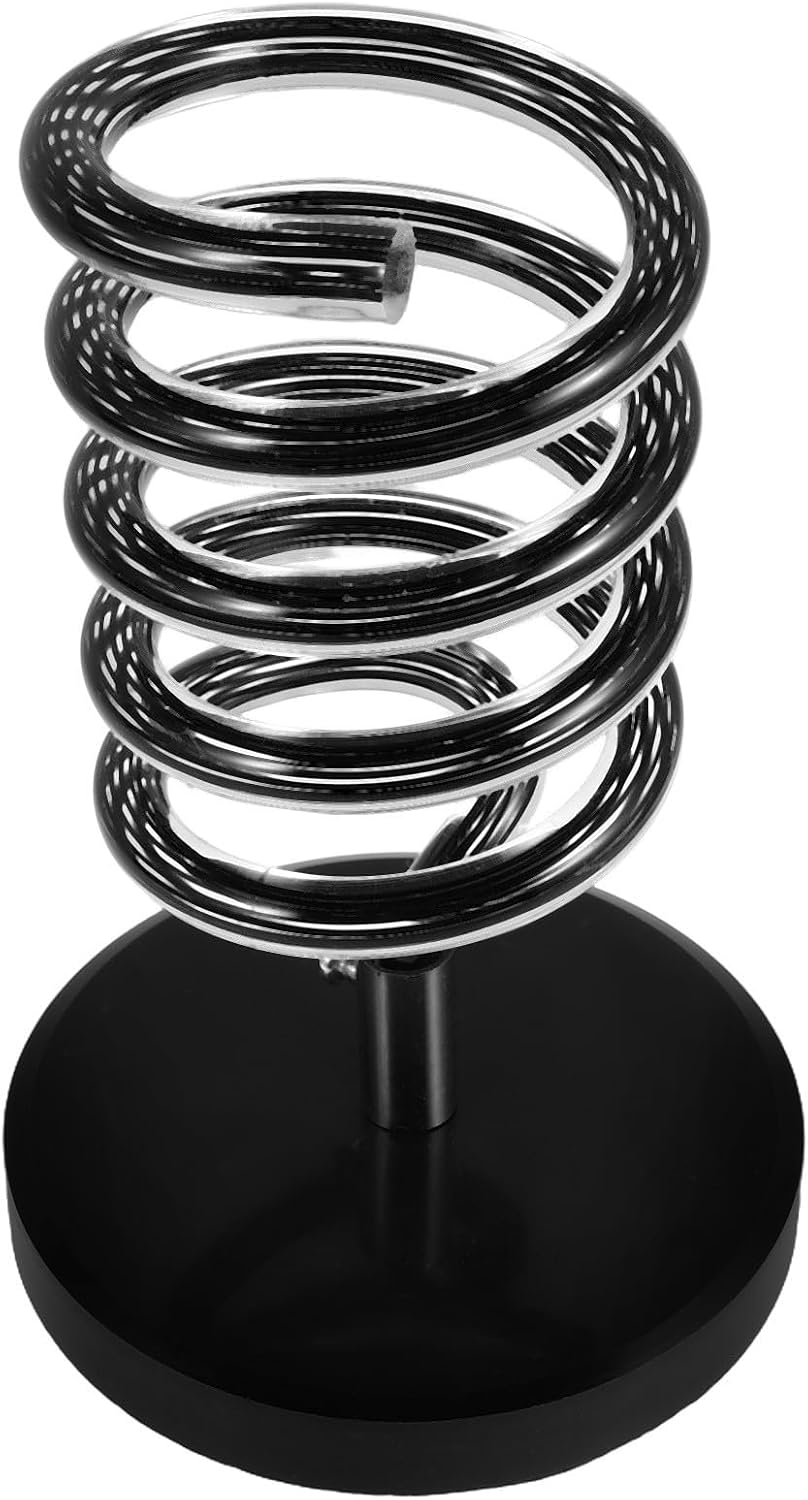 Spiral Hair Dryer Holder with Marble Base for Bathroom Counter