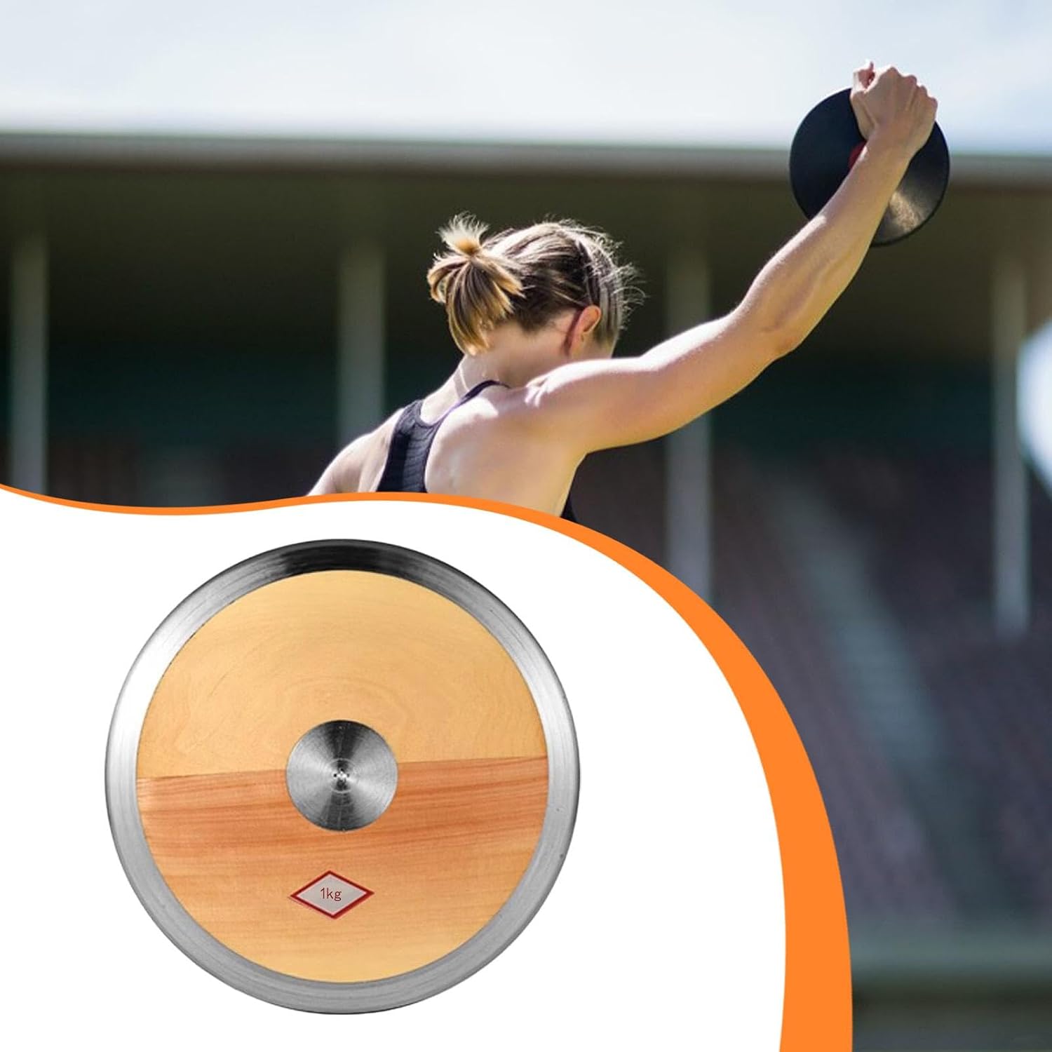 Track and Field Discus - Multipurpose Training Disc for Competition & Practice, Beginner to Pro, Men & Women- 1kg