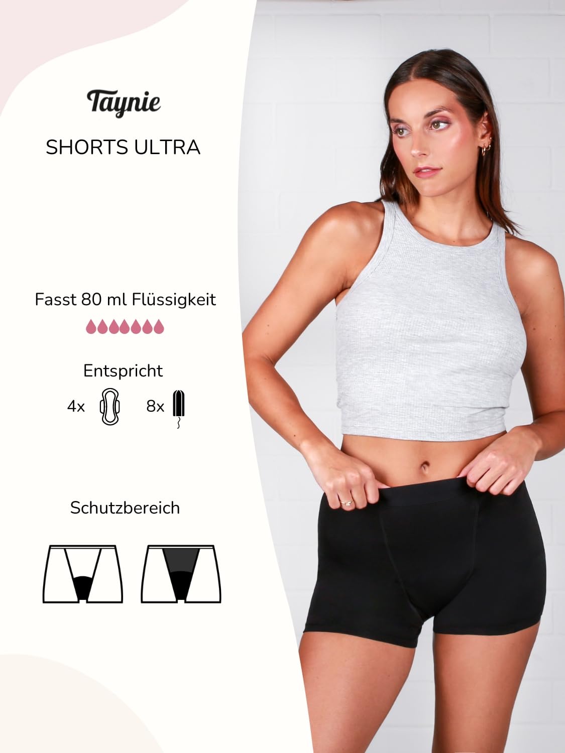 Shorts Ultra, Periodenunterschwäche Damen, Periodenslips, Periodenhose