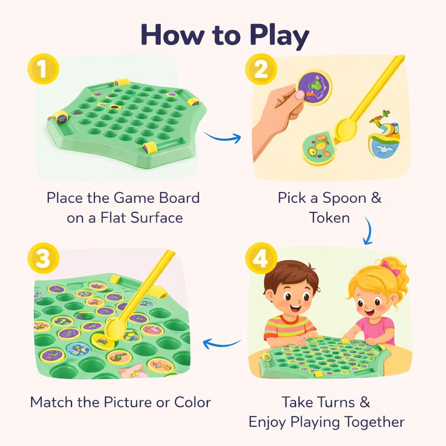 SIGNAMIO Flipping Memory Chess Game, Fun Board Games for 6 to 10+ Years, Strategy Mind Board Games for Families, Educational Games for Adults at Home and Kids 4