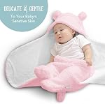 BlueMello Couverture bébé Swaddle , ultra-soft en peluche essentielle pour les nourrissons 0-6 mois , recevoir Swadboard Wrap Pink , le registre idéal des nouveaux-nés et accessoires pour les enfants