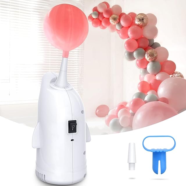 Electric Balloon Pump Inflator Portable Automatic / Manual Cadrim 2 Modes Air Pump Electric Balloon Inflator Balloon Air Pump Inflator Blower Arch Birthday Party Wedding Festival Decoration NO HELIUM