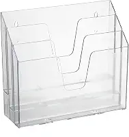 Acrimet Organizador de Escritório para Pastas com 3 Divisões Horizontal, Cristal, 860.1