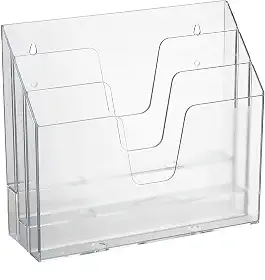 Acrimet Organizador de Escritório para Pastas com 3 Divisões Horizontal, Cristal, 860.1