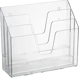 Acrimet Organizador de Escritório para Pastas com 3 Divisões Horizontal, Cristal, 860.1