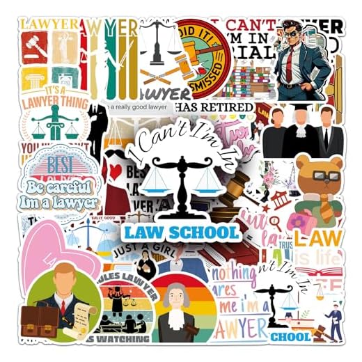 50pcs Lawyer Stickers Attorney Waterproof Vinyl Decals for Water Bottles Laptop Luggage Cup Mobile Phone Computer Skateboard Refrigerator Wardrobe Guitar Car Motorcycle Bike Décor (Lawyer)