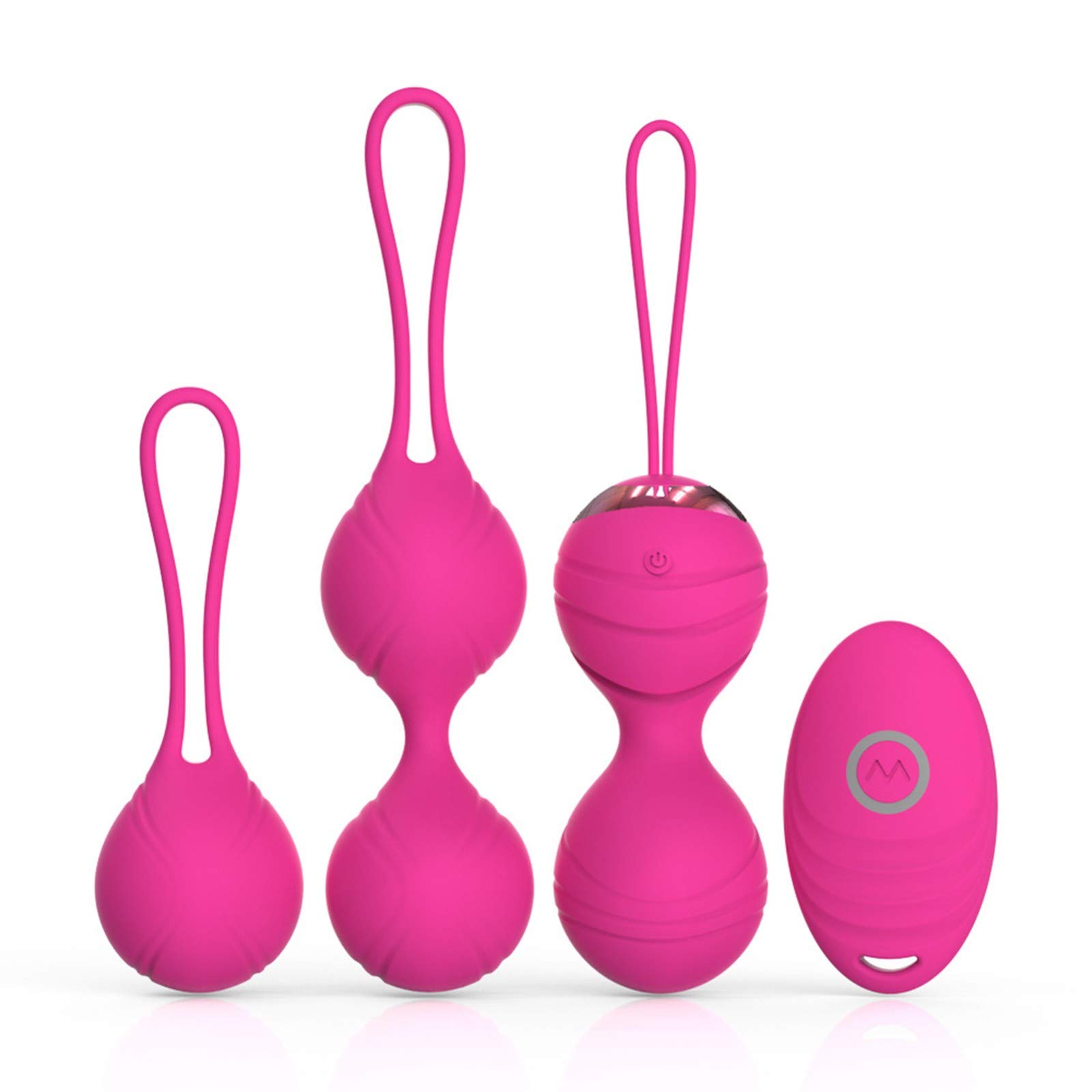 -Sëxúaleş Ṃastuṛbadoṛ Vịbrådoṛ Bolas Chinas de Ŝiliçona, Mãśtừrvầdör de Músculos, para Entrenamiento de Los Músculos Pélvicos Y Control de la Vejiga, Impermeable, Carga Usb, Juĝ