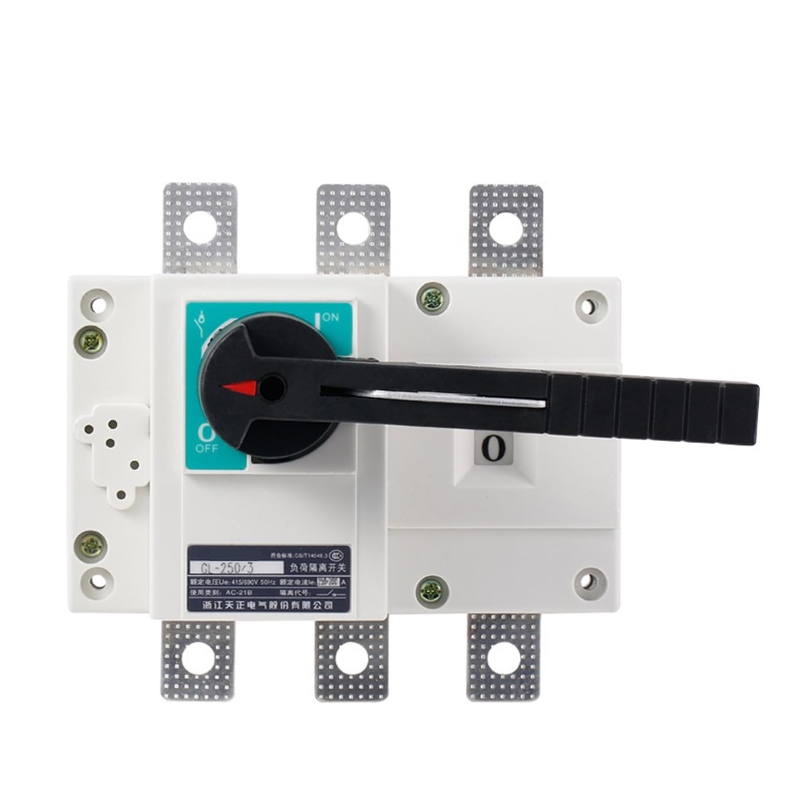 Interrupteur d'isolation GL-250A triphasé résout les coupures dangereuses en charge 380V