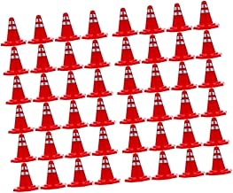 Anneome 60 Pçs Sinal De Bloqueio De Estrada Brinquedos Esportivos Mini Brinquedos Para Sorvete Mini Cones De Futebol Cones De Construção Cones De Marcador De Campo Cones De Trânsito Em
