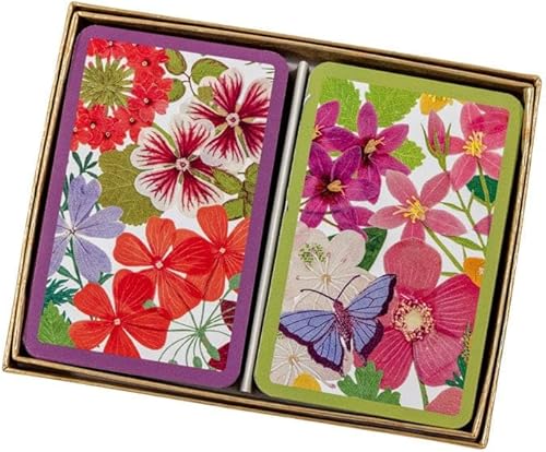 Caspari Naipes Bridge Standard, Halsted Floral, 2 mazos (PC148)