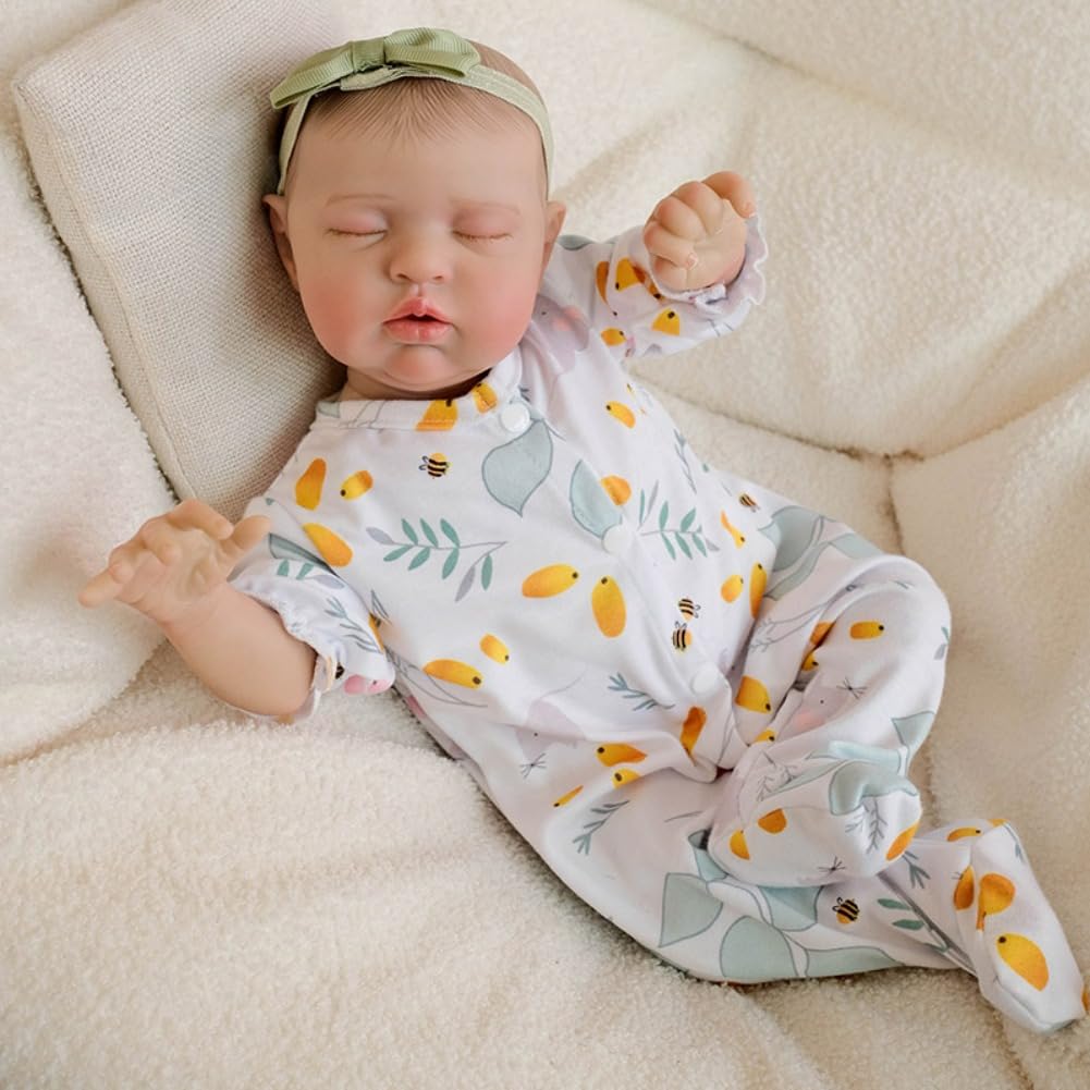 Lonian Reborn 19 Zoll 48cm Kleinkind Puppe Baby weiches Vinyl Silikon Real Life Like Looking Newborn Puppen magnetische Schnuller Spielzeug