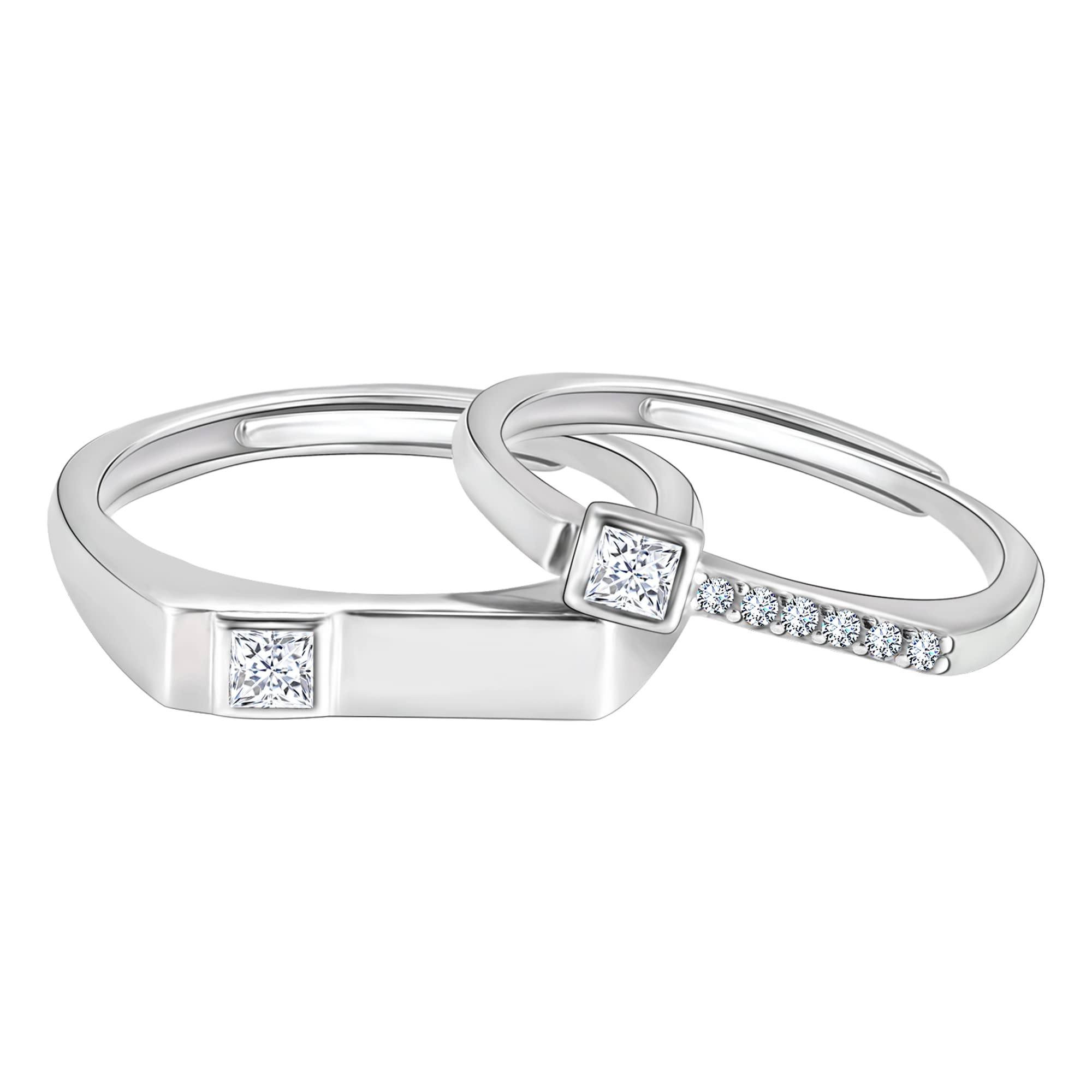 GIVA 925 Silver Zircon Love Language Couple Rings, Adjustable | Promise Rings for Men and Women | With Certificate of Authenticity and 925 Stamp | 6 Month Warranty* (B0B3MNL2ZY) Amazon Price History, Amazon Price Tracker