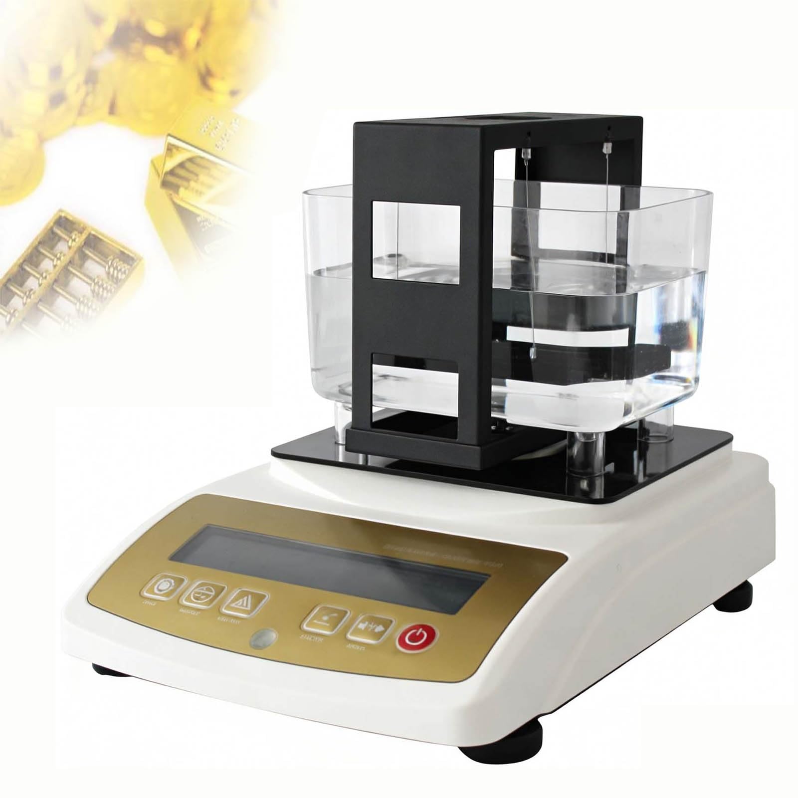 Elektronisches Goldprüfgerät, Dichtemessgerät Für Edelmetalle Mit Wägegenauigkeit 0,01 G/0,005 G/0,001 G, Reinheitsprüfgerät Für Silber, Gold (Karat), Palladium Und Platin(NoPrinter,XF1203K)