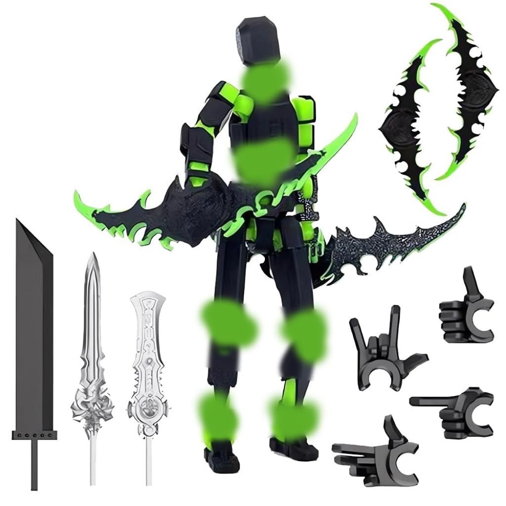 MGKEOUF Toy Lucky 13 Action Figures -Dummy Action Figures PVC 13 Articulated Robot Hand Movements and Weapons 3D Printed Mannequin Decorations For Kids Adult Toys Game Gifts