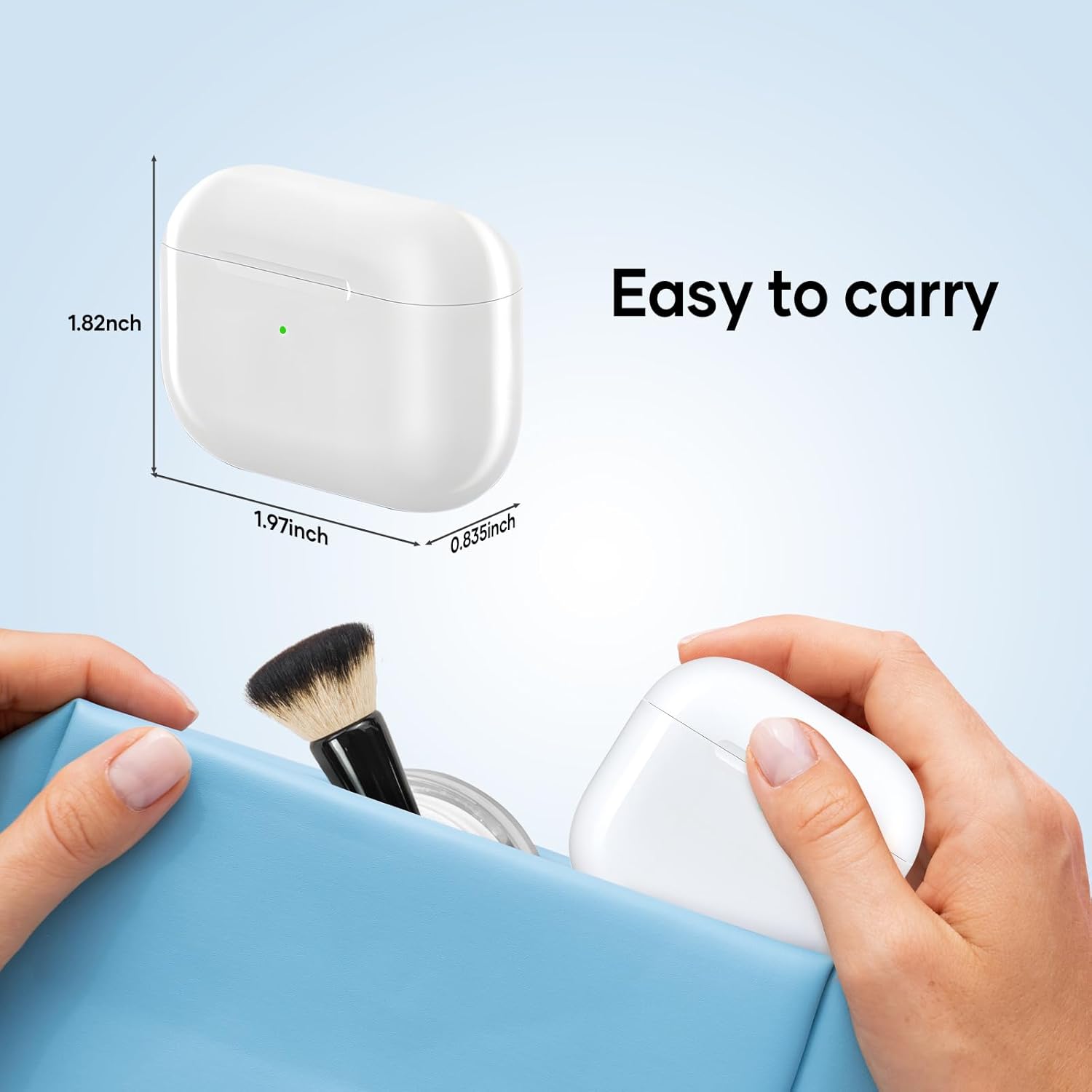 Compatible for AirPods 4 Charging Case Replacement AirPod 4th Generation with Wireless Charging Bluetooth Pairing Sync Button (No Earbuds) (Compatible for AirPods 4th)