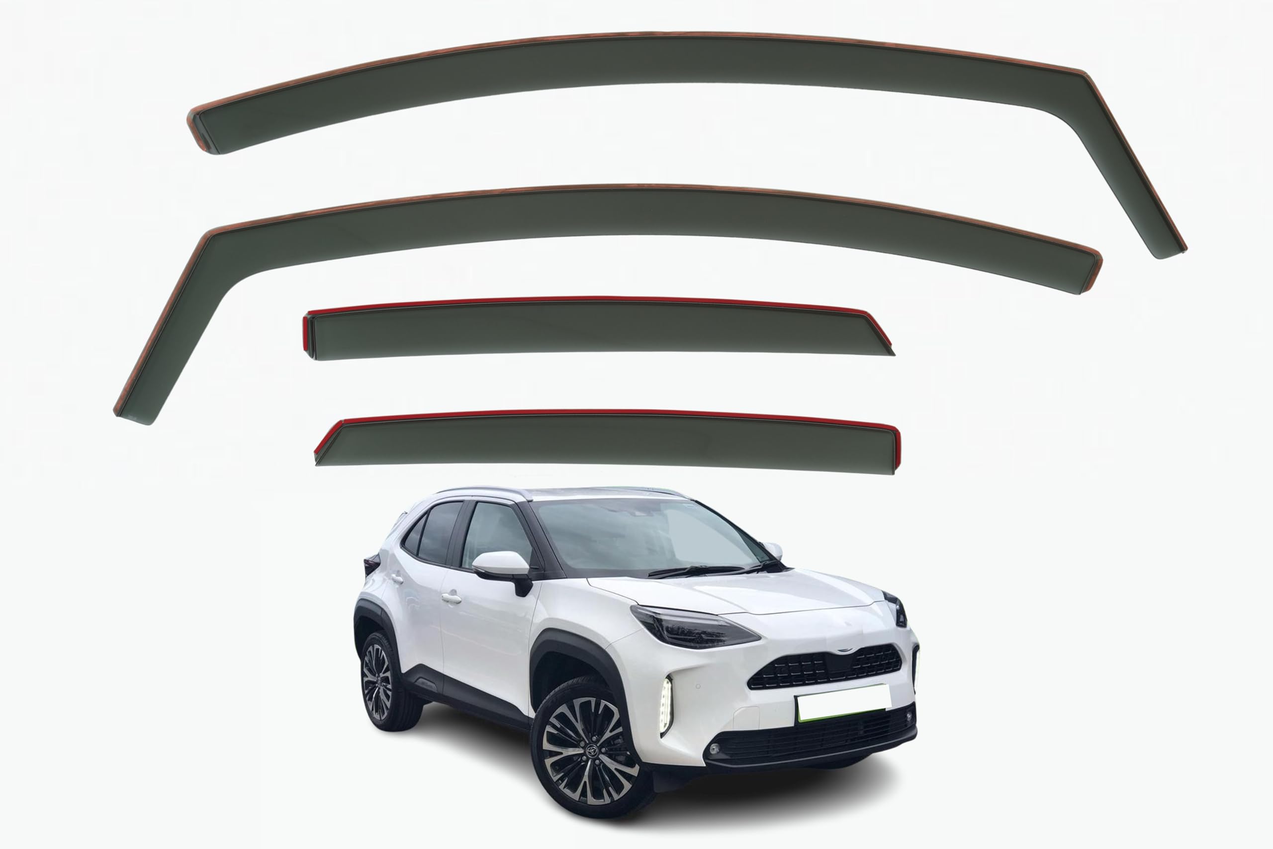 Buy Set Of 4 Wind Deflectors Compatible with TOYOTA YARIS CROSS 5door