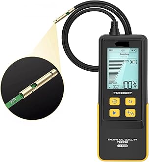 AS503 Professional Engine Oil Tester for Gasoline & Diesel – Oil Condition Monitor with Temperature Sensor & 31.5” Flexible Probe, Handheld Analyzer with 2.8” LCD, Oil Change Indicator Tool