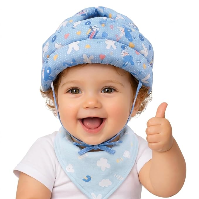 KESI Baby Helmet for Crawling and Walking| Baby Head Protector| Infant Helmets 6-12 Months| Toddler Baby Head Protection Cushion| Baby Safety Helmet Head Shaping for Learning to Walk(Blue)