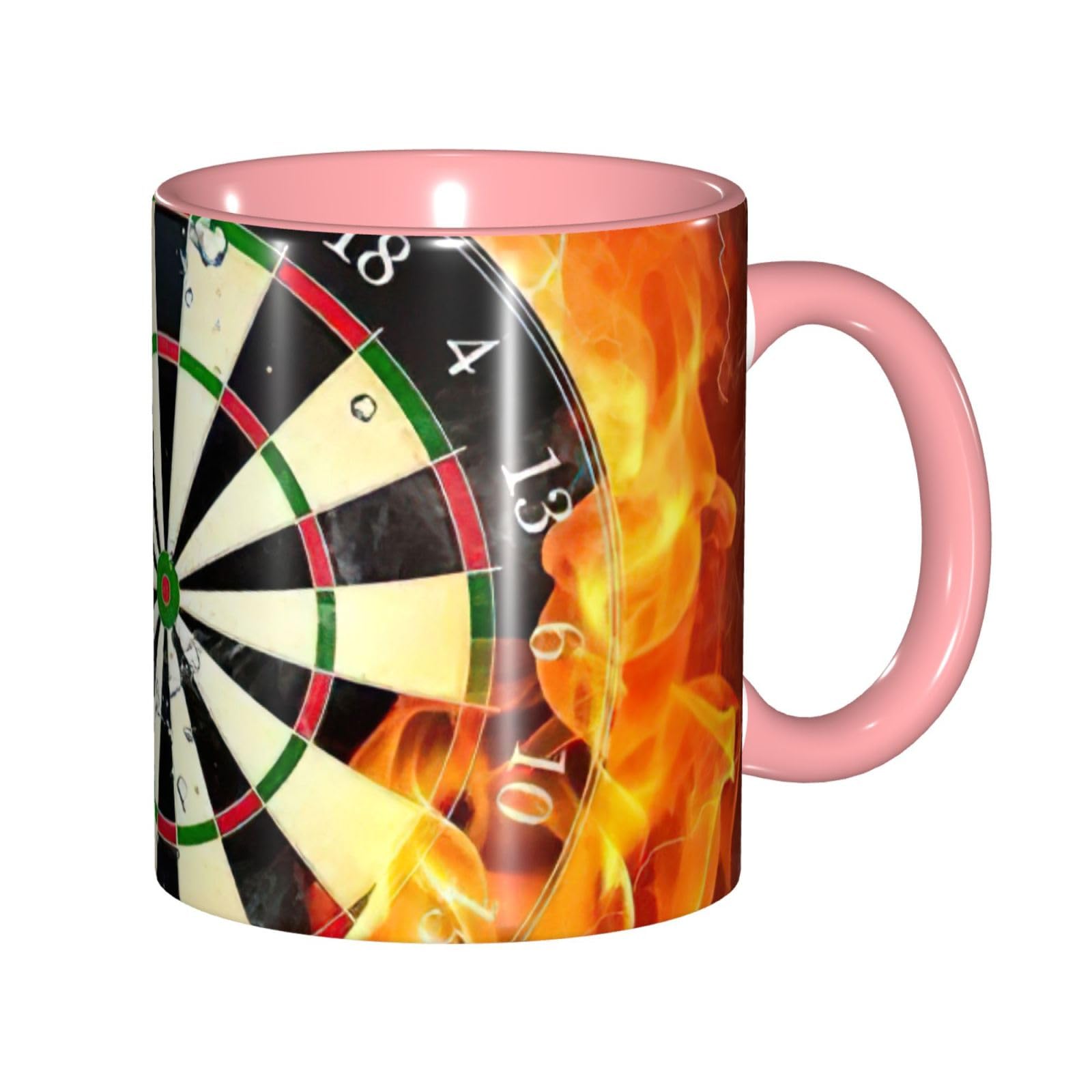 Mug à thé en céramique fine motif fléchettes, coffret cadeau d'exception 6 couleurs