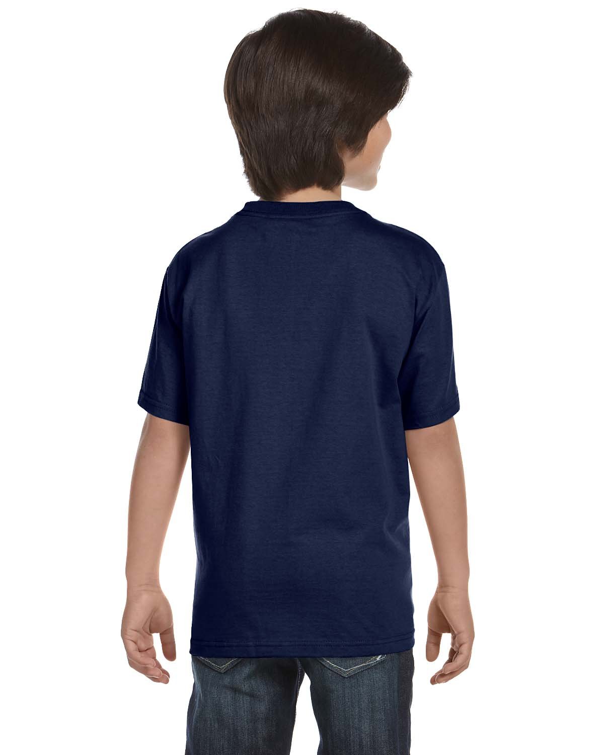 Hanes Big Boys' Comfortsoft T-Shirt (Pack of 6), Navy, Medium