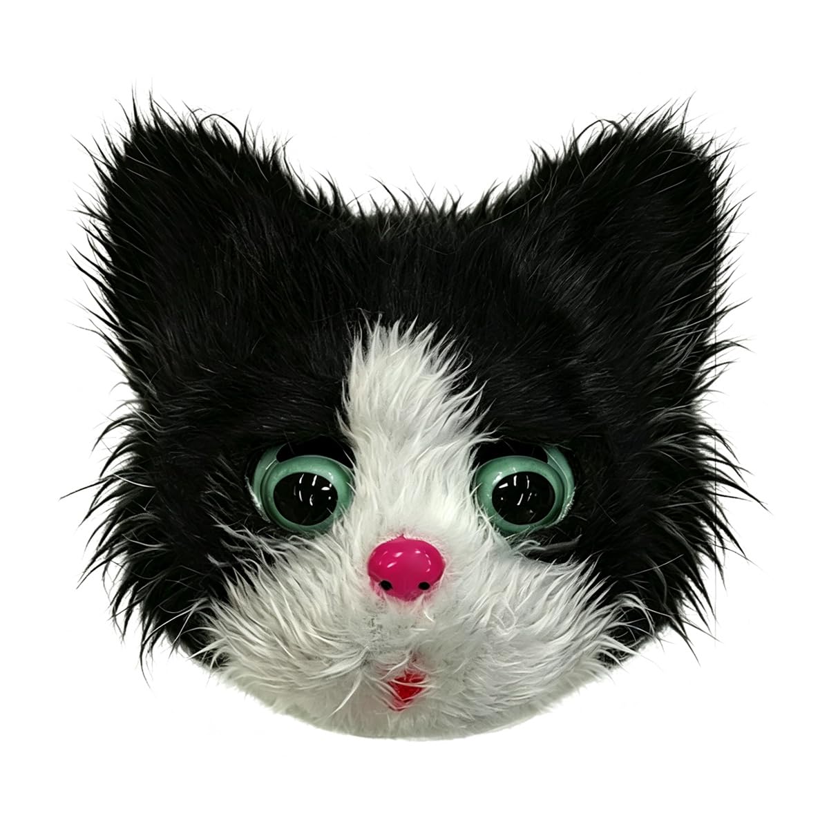 OhMill Adults Halloween Funny Furry Cat Mask Masquerade Easter Halloween Cosplay Cat Role Play Masquerade Halloween Fancy Dress Animated Headwear for Men Women (Black) — image 1