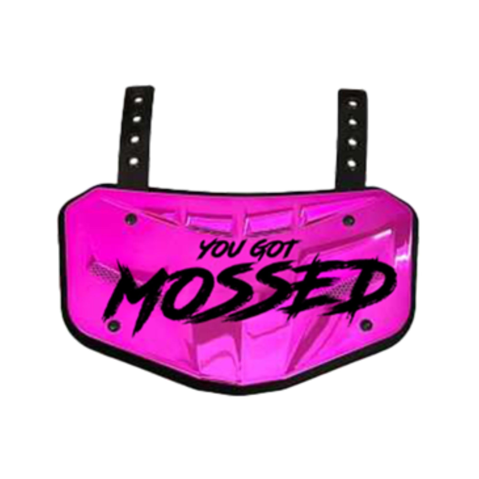 You Got Mossed - Lower Back Protection for Shoulder Pads - Back Bone Protector Shield Backplate for Youth & Adult