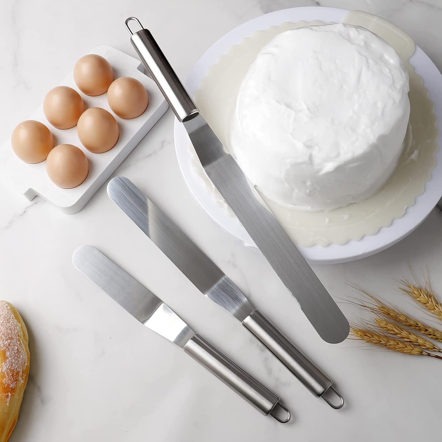 EXCEL ENTERPRISES All Icing Knife 6 Inch Stainless Steel,Icing Spatula,Offset Spatula Offset Spatula for Cake Decorating, Hangable Stainless Steel Spatula, Silver, Curved Small (B0D3FB3DX5) Amazon Price History, Amazon Price Tracker