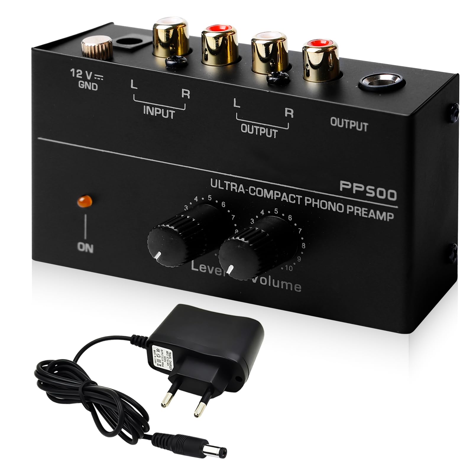 Giradischi Phono Preamplificatore PP500 Preamplificatore Audio Stereo con Ingresso e Uscita RCA