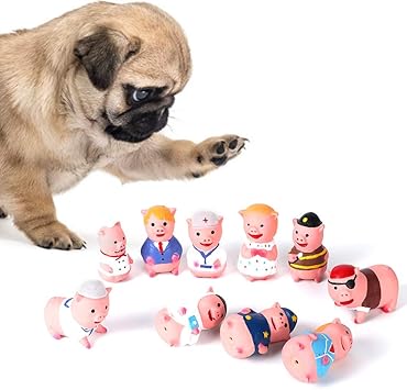 Amazon ラテックス犬のおもちゃ 噛む噛む犬の噛むおもちゃ 犬の猫のための10pcs豚の形 Fotabpyti 噛むおもちゃ 通販