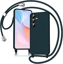 Keteen Samsung Galaxy S26 5G Case, Slim Fit Silicone Case with Detachable Lanyard Shockproof Back Cover for Samsung Galaxy S26 5G Dark Green