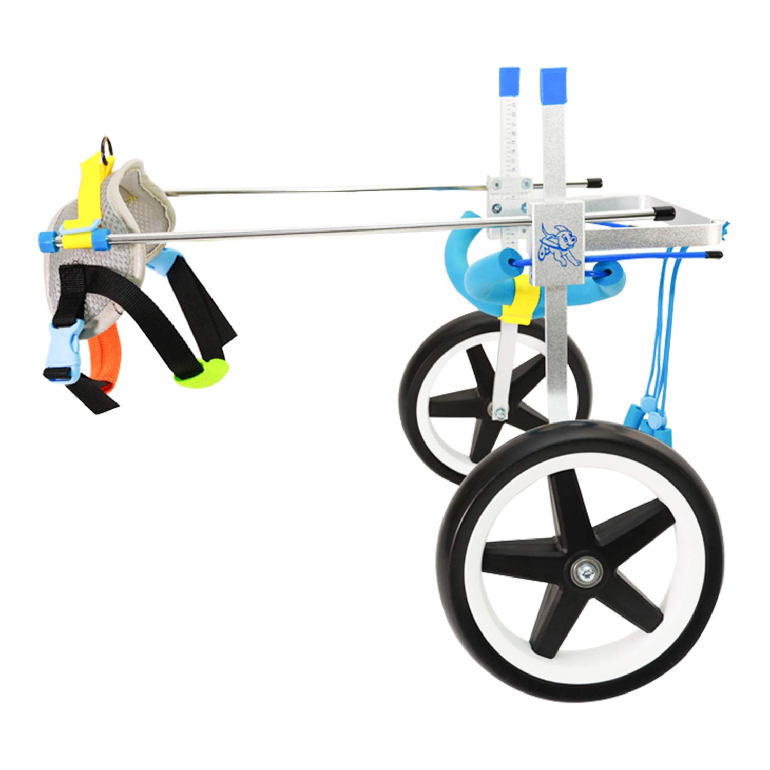 Homend Adjustable Dog Wheelchair (M), Hip Height:16"-20", Hind Legs Rehabilitation, Free Belly Band Protect Spine, Free Leash (M)