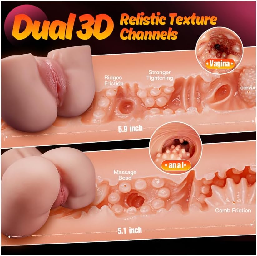 BIG SHOCKED AI Sync Vibrating Sex Doll Male Sex Toy for Men, 12 Vibration Sex Dolls Pocket Pussy Automatic Male Masturbator Mens Electric Stroker Sex Toys 3D Lifelike Adult Toys Soft Butt Vagina Anal