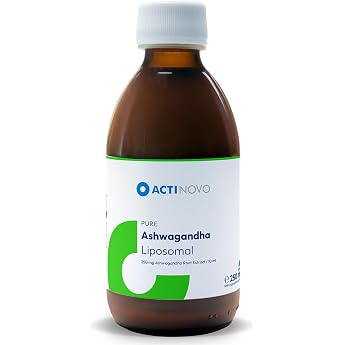 Ashwagandha 25 Daily Doses of 250 mg Ashwagandha Root Extract Vegan 250 ml High Dose & Laboratory Tested Liposomal Gluten Free Made in Germany