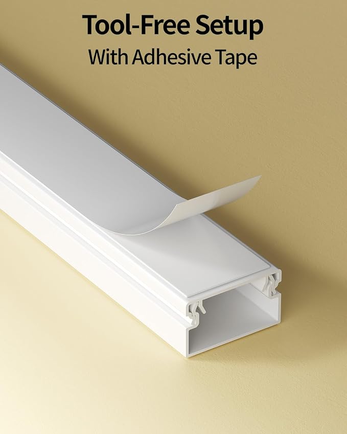 Cubierta para cables de pared 70.8in, blanco miniatura 9