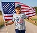 Sineeko 4th of July Toddler Boys Girls Shirts Staying Fly on The Fourth of July T-Shirt Kids Patriotic Independence Day Tops Grey Tees 6T