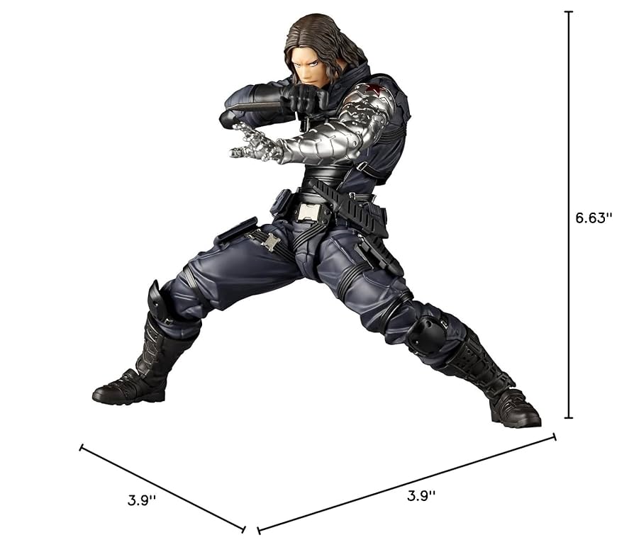 Kaiyodo Revoltech Amazing Yamaguchi Winter Soldier, Total Height: Approx.  6.7 inches (170 mm), Non-scale, PVC & ABS, Pre-painted Action Figure : Toys  & Games - Amazon.com
