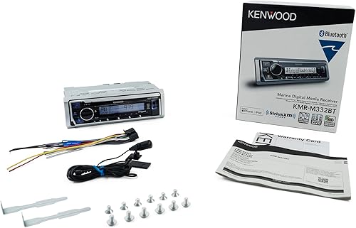 Miniatura 5 de KENWOOD KMR-M332BT - Estéreo para coche y marino - Single Din, audio Bluetooth, USB MP3, entrada auxiliar, radio AM FM SiriusXM listo, resistente a