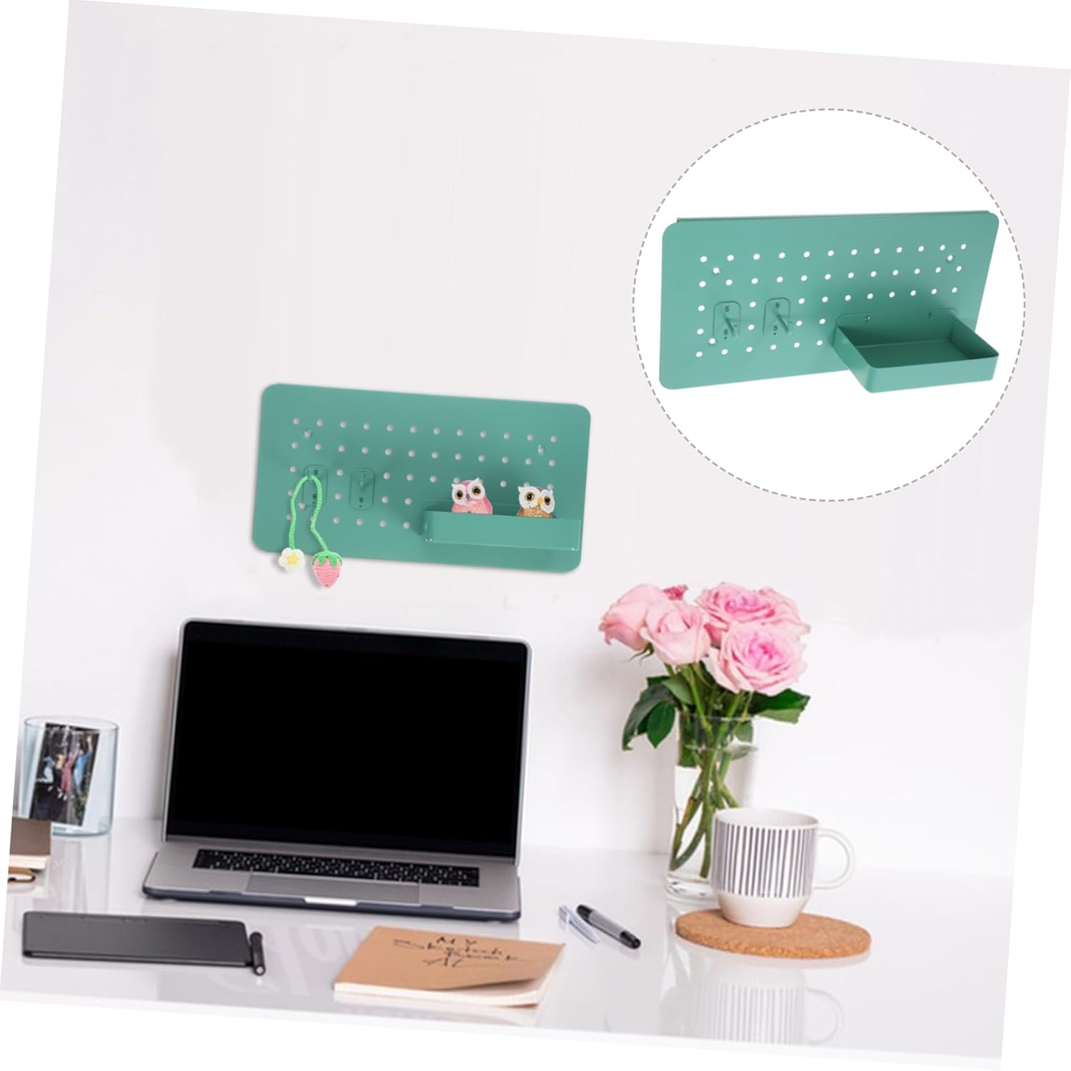 Wall Pegboard Storage Box Heavy Duty Organizer Hooks Wall Organizer for Home Office