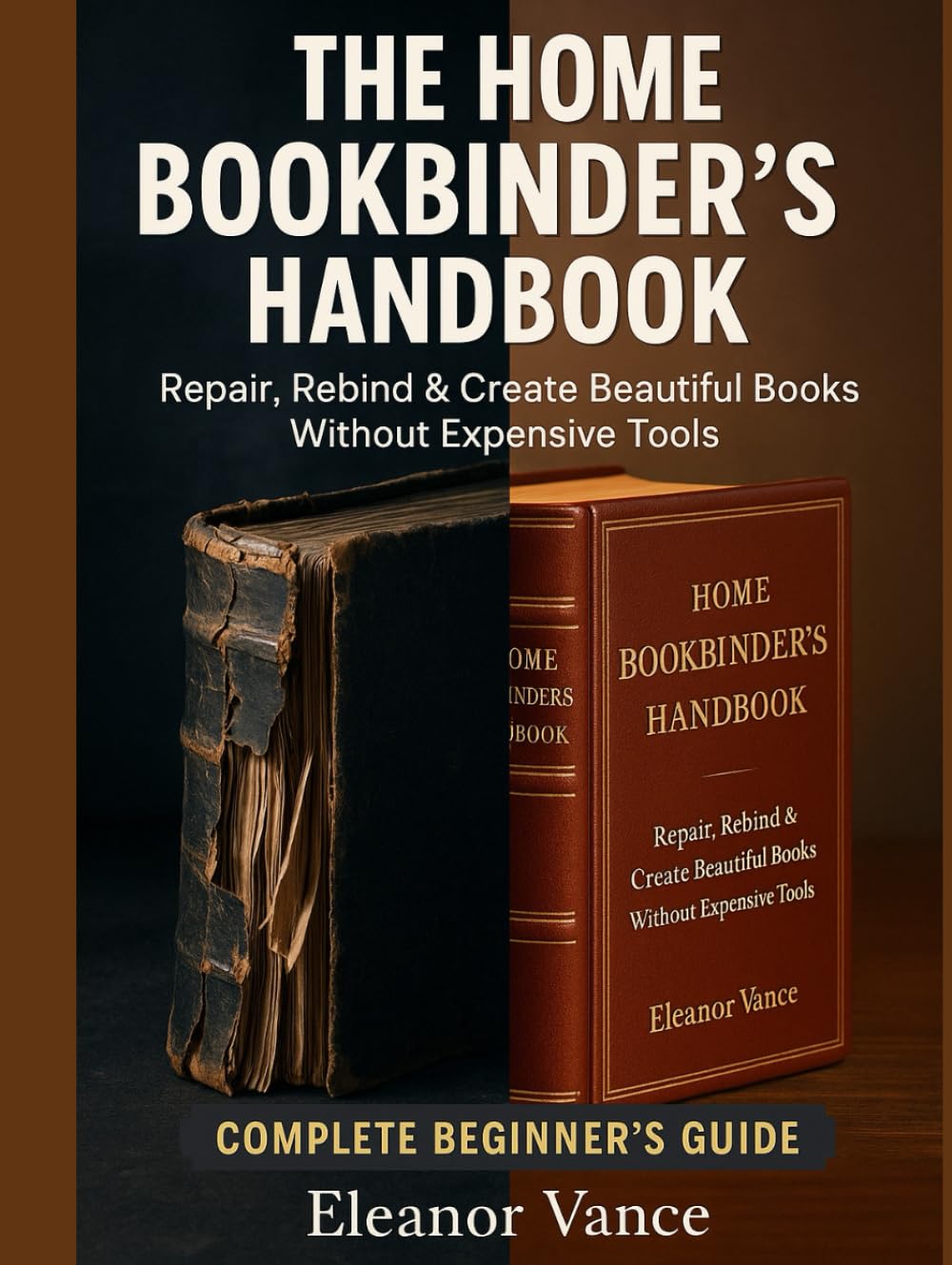 THE HOME BOOKBINDER'S HANDBOOK: REPAIR, REBIND, AND CREATE BEAUTIFUL BOOKS WITHOUT EXPENSIVE TOOLS      Hardcover – October 6, 2025